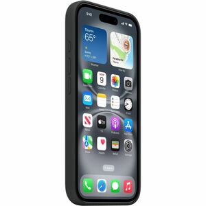 Apple Hülle für Apple iPhone 16 Smartphone - Schwarz - Seidig, Softtouch - Kratzfest, Sturzsicher - Silikon, MicroFiber - 