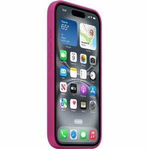 Apple Hülle für Apple iPhone 16 Smartphone - Fuchsia - Seidig, Softtouch - Sturzsicher, Kratzfest - Silikon, MicroFiber - 