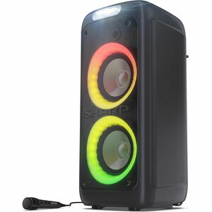 Sharp XParty Street Beat PS-949 Tragbar Bluetooth Lautsprechersystem - 132 W RMS - Schwarz - Aufladbarer Akku - USB