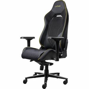 Trust GXT 721 Gaming-Stuhl - Metall, HDF-Polsterung (High Density Foam), Holz, Aluminium - Schwarz