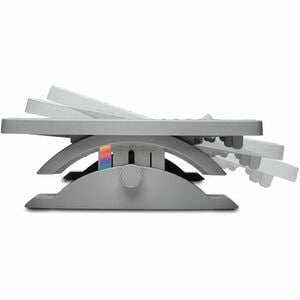 Kensington SoleMate Pro Footrest - Grey - 1 Box - 90 mm - 120 mm Adjustable Height - 18° Tilt - Fabric, Acrylonitrile Buta