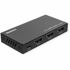 Value 2-way HDMI Splitter - Black - 3840 x 2160 - 1 x HDMI In - 2 x HDMI Out