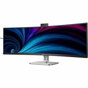 Philips 49B2U6900CH 49" Class Webcam UW-QHD Curved Screen LED Monitor - 32:9 - Textured Black - 48.8" Viewable - Vertical 