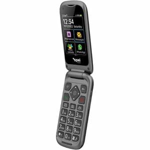 Opel Mobile TouchFlip 4 GB Feature Phone - 2.8" - 512 MB RAM - 4G - Grey - Flip - Unlocked - Front Camera: 300 Kilopixel -
