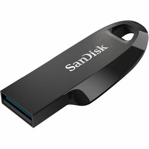SanDisk Ultra Curve SDCZ550-256G-I35 256 GB USB 3.2 (Gen 1), USB 3.0, USB 2.0 Flash Drive - Black - 100 MB/s Read Speed - 