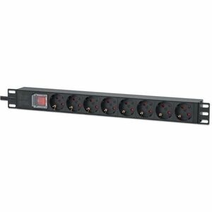 Intellinet PDU - CEE 7/7 (SCHUKO) - 8 x Schuko CEE 7/3 - 16 A - 230 V AC Input - Overload Protection, Double Pole - 1U - 2