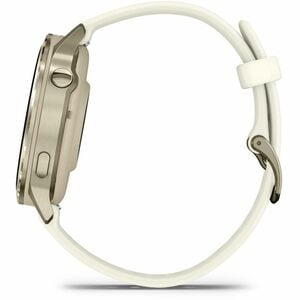 Garmin Venu 4 Smart Watch - Lunar Gold Case Color - Bone Band Color - Stainless Steel, Metal Body Material - Fiber Reinfor