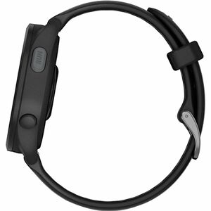 Garmin Forerunner 165 Smart Watch - Round Case Shape - Black Body Color - Slate Grey Band Color - Fiber Reinforced Polymer