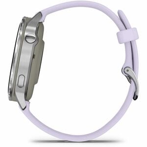 Garmin Venu 4 Smart Watch - Silver Case Color - Periwinkle Band Color - Stainless Steel, Metal Body Material - Fiber Reinf
