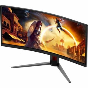 AOC CU34G4ZCA 34" (86.4 cm) Class UW-QHD Curved Screen Gaming LED Monitor - 21:9 - Black, Red - 34" (86.4 cm) Viewable - F