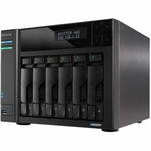 ASUSTOR Lockerstor 6 Gen2+ (AS6706T V2) - Intel Celeron N5105 Quad-core (4 Core) 2 GHz - 6 x HDD Supported - 10 x SSD Supp