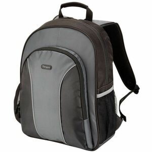 Targus Essential TSB023EU Carrying Case (Backpack) for 39.1 cm (15.4") to 40.6 cm (16") Notebook - Black, Grey - Polyester