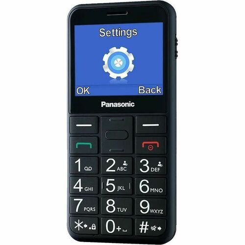 Panasonic KX-TU155 Feature Phone - 5.8 cm (2.3") TFT LCD 240 x 320 - 64 MB RAM - 2G - Black - Bar - 2 SIM Support - SIM-fr