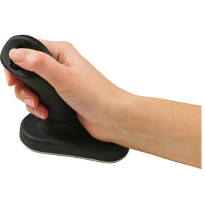 3M Ergonomic Wireless Mouse - Optical - Wireless - Black - 1 Pack - USB - Right-handed Only
