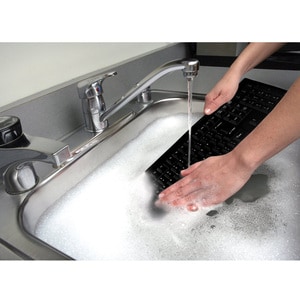 Kensington K64406US Washable USB/PS2 Keyboard - USB, PS/2 - 104 Keys - White - English (US)