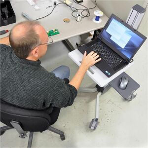 Ergotron Neo-Flex Laptop-Wagen - 6,80 kg Kapazität - 4 Rollen - Aluminium, Plastik, Pulverbeschichteter Stahl - 731,5 mm B