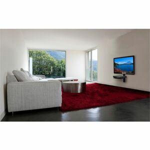 Peerless-AV® Single AV Wall Shelf with Glass - Height Adjustable - 30 lb Load Capacity - 1 - Tempered Glass