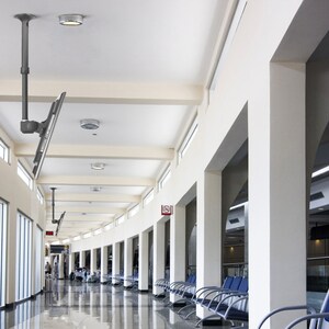 TH-3070-CTL ceiling mount - single display to 65kg (143lb) - short pole 1050mm to 1900mm (41.34" to 74.8") - Black