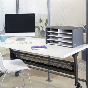 Fellowes Pinstripe Literature Sorter - Letter - Compartment Size 2.13" x 9" x 12" - 10.3" Height x 19.5" Width x 12.4" Dep