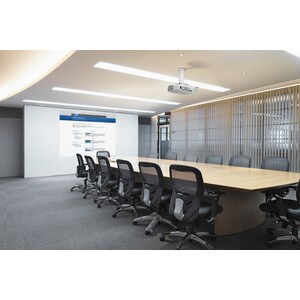 Ce support plafond pour projecteur NewStar universel, modèle BEAMER-C80WHITE, vous permet de monter un projecteur/beamer a