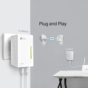 TP-Link TL-WPA4220TKIT IEEE 802.11n 300 Mbit/s Wireless Range Extender - 300 m Maximum Outdoor Range - 2 x Network (RJ-45)