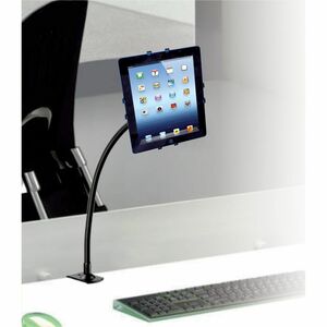 CTA Digital Gooseneck Clamp Mount for iPad & Tablets - 9.70" to 11" Screen Support - ABS Plastic, Steel, Metal, Acrylonitr