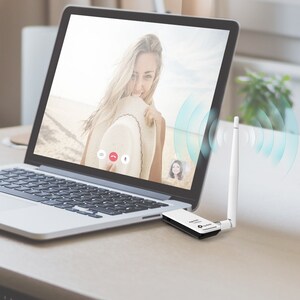 TP-Link TL-WN722N IEEE 802.11n Adaptador Wi-Fi - USB - 150Mbit/s - 2.48GHz ISM - Externo