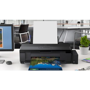 Epson L L1800 Desktop Inkjet Printer - Color - 15 ppm Mono / 15 ppm Color - 5760 x 1440 dpi Print - Manual Duplex Print - 