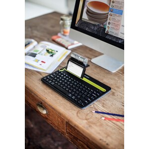 Logitech Bluetooth Multi-Device Keyboard K480 - Wireless Connectivity - Bluetooth - English, French - QWERTY Layout - Comp
