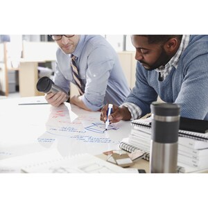 Post-it® Self-Stick Dry-Erase Film Surface - 48" (4 ft) Width x 72" (6 ft) Length - White - Rectangle - Flexible, Stain Re