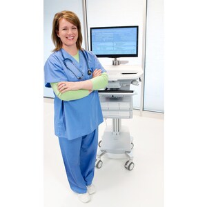 Ergotron StyleView SV44 Height Adjustable Display Stand - Up to 61 cm (24") Screen Support - 17.69 kg Load Capacity - 128.