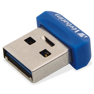Verbatim 64GB Store 'n' Stay Nano USB 3.0 Flash Drive - Blue - 64 GB - Blue - 1 Pack