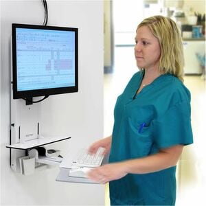 Ergotron StyleView Lift für Monitor, Tastatur, Maus, Scanner - Weiß - Höhenverstellbar - Bildschirmgröße: 61 cm (24 Zoll) 