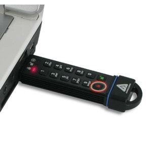 Apricorn 16GB Aegis Secure Key USB 3.0 Flash Drive - 16 GB - USB 3.0 - 195 MB/s Read Speed - 162 MB/s Write Speed - 256-bi