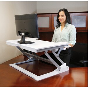 Ergotron WorkFit-TL Workstation - Rectangle Top - Height Adjustable - 952.50 mm Table Top Width x 635 mm Table Top Depth -