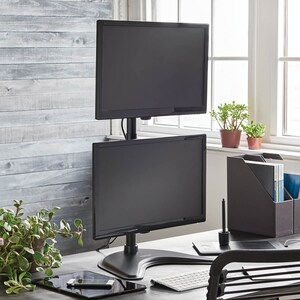 Tripp Lite Dual Vertical Flat-Screen Desk Mount Monitor Stand Clamp Swivel Tilt 15" to 27" Flat Screen Displays - 20 lb Lo