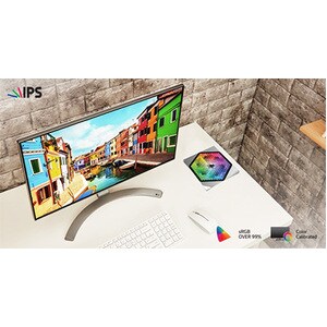 LG 24MP88HV-S 60.5 cm (23.8") Full HD LED LCD Monitor - 16:9 - Silver, White - 1920 x 1080 - 16.7 Million Colours - 250 cd