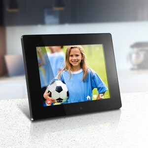 Aluratek 8" Wi-Fi Digital Photo Frame with Touchscreen LCD Display - 8" LCD Digital Frame - 1024 x 768 - Cable/Wireless - 