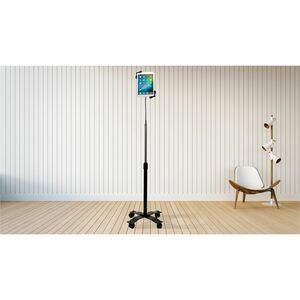 CTA Digital Compact Gooseneck Floor Stand for 7-13 Inch Tablets - Up to 13" Screen Support - 17.5" Height x 15.5" Width - 