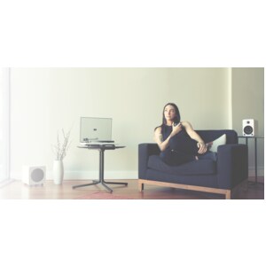 Kanto YU6MB 2.0 Bluetooth Speaker System - 100 W RMS - Matte Black - Bookshelf - 50 Hz to 20 kHz - USB