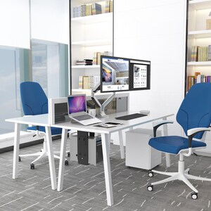 Newstar Swivel Under Desk & On-Wall PC Mount (Suitable PC Dimensions - Height: 30-53 cm / Width: 9-20 cm) - Black - 10 kg 