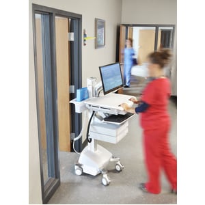 Ergotron StyleView Medizinische Warenkorb - 4 Schubfach - 15,42 kg Kapazität - 4 Rollen - Aluminium, Plastik, Verzinkter S