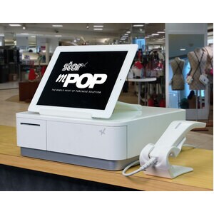 Star Micronics mPOP BCR-POP1 BLK Handheld Barcode Scanner - Cable Connectivity - Black - 100 scan/s - 70 mm Scan Distance 