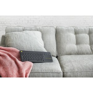 Logitech K400 Plus Keyboard - Wireless Connectivity - USB 2.0 Interface - TouchPad - Portuguese (Brazilian) - QWERTY Layou