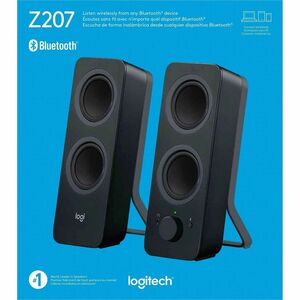 Logitech Z207 Bluetooth Speaker System - 5 W RMS - Black - 1 Set