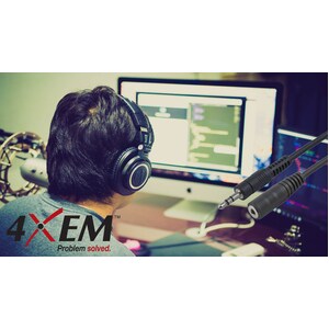 4XEM 6ft 3.5MM Stereo Mini Jack M/F Audio Extension Cable - 6 ft Mini-phone Audio Cable for Audio Device, Headphone, iPod,