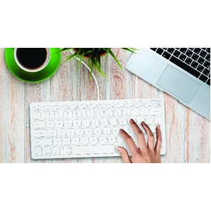 Macally Compact USB Wired Keyboard for Mac and PC - Cable Connectivity - USB Interface - 78 Key(s) - Multimedia Hot Key(s)