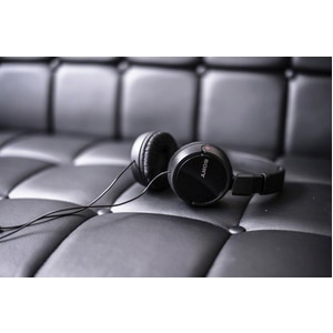 Sony MDR-ZX110AP Wired Over-the-head Stereo Headset - Black - Binaural - Supra-aural - 24 Ohm - 12 Hz to 22 kHz - 120.1 cm