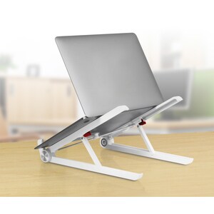 Aluratek Universal Portable Foldable Laptop and Tablet Stand - Up to 17" Screen Support - 3.25" Height x 4" Width x 5" Dep