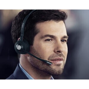 Jabra Engage 65 Mono Wireless Over-the-head Mono Headset - Monaural - 15000 cm - DECT - 40 Hz to 16 kHz - Electret, Conden